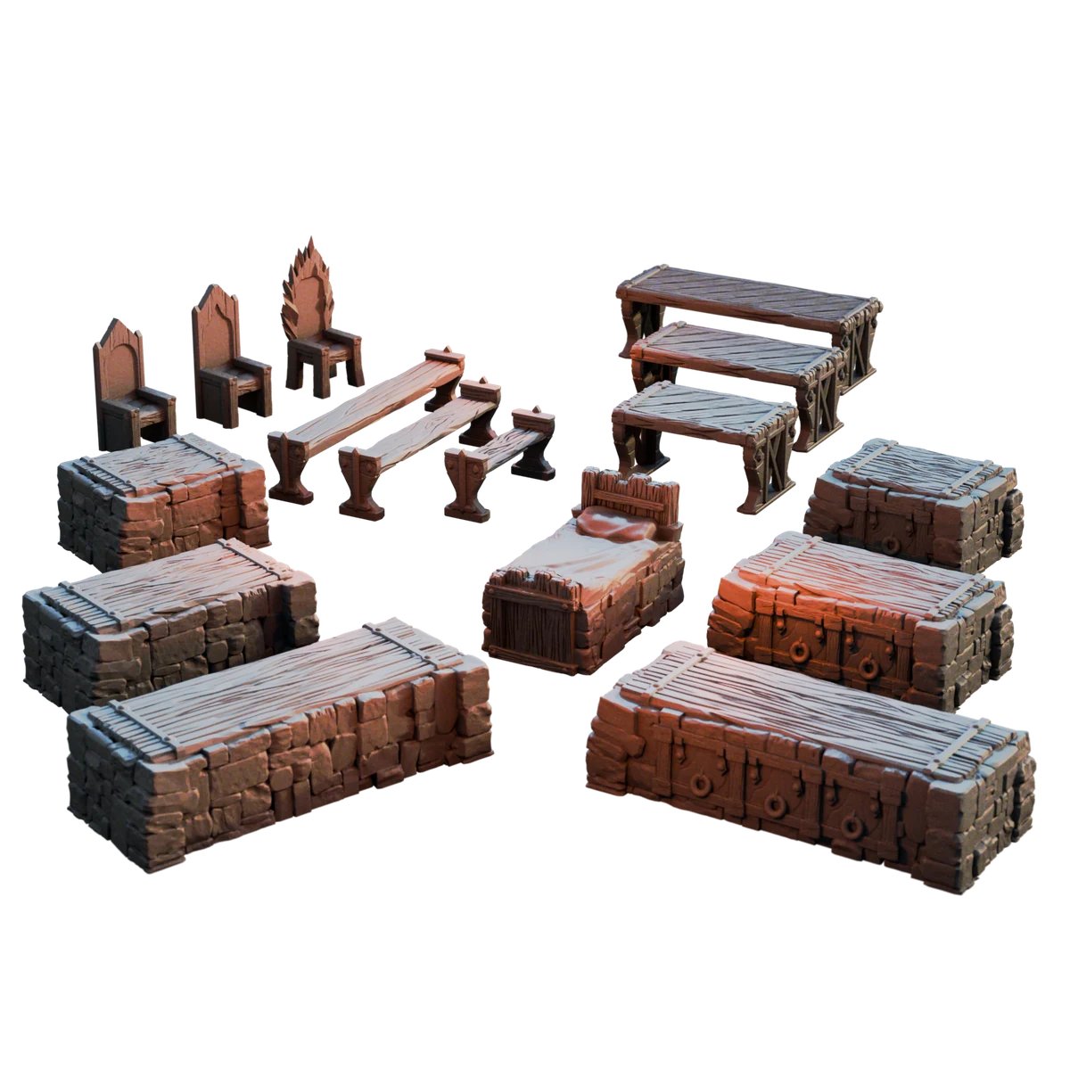 Extra Chairs, Tables, Benches and Beds — official Kingdom of Guardia 2 render